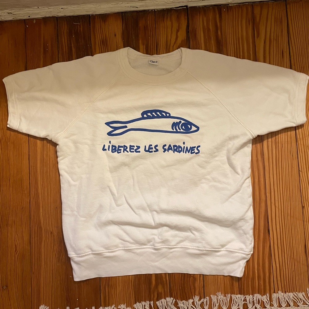 Clare V Liberez Les Sardines Sweatshirt